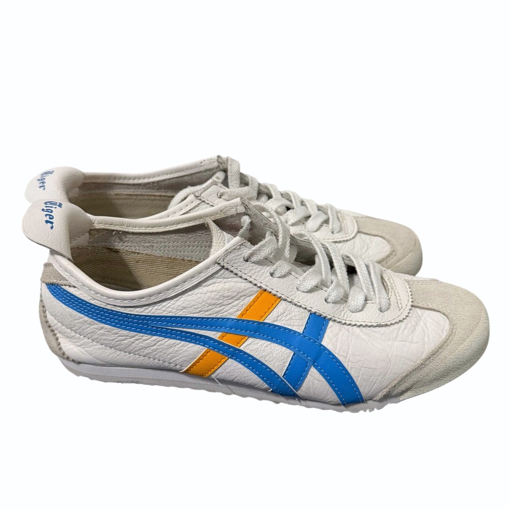 Onitsuka Tiger Mexico 66 Azul Blue Leather Sneakers 1182A078 Womens 7